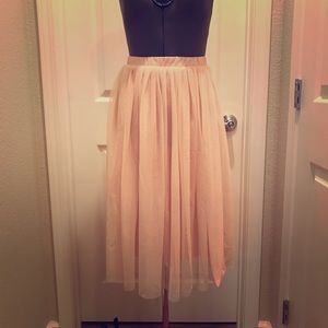 Baby pink tulle skirt